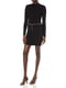 Чорна приталена сукня з елегантним вирізом на спині та коміром-стійкою | 6729651 | фото 9