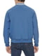 Куртка-бомбер синего цвета на флисе с контрастными полосками на воротнике | 6729675 | фото 3