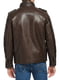 Куртка коричнева на блискавці з коміром-стійкою | 6729678 | фото 3