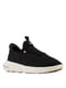 Текстильні кросівки чорного кольору з логотипом бренду | 6729689 | фото 2