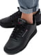 Черные кроссовки с перфорацией и логотипом бренда | 6729696 | фото 8