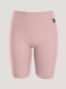 Шорты-леггинсы розового цвета с логотипомTommy Jeans сбоку | 6729714 | фото 5
