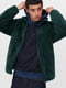 Зелена куртка зі штучного хутра на блискавці | 6729721 | фото 2