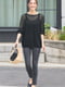Вязаный свитер черного цвета, текстурированный сетчастым трикотажем | 6729723 | фото 12