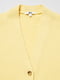 Желтый кардиган на пуговицах, расклешенные рукава и накладные карманы | 6729751 | фото 4