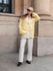 Желтый кардиган на пуговицах, расклешенные рукава и накладные карманы | 6729751 | фото 8