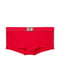 Трусы-шорты красные с логотипом бренда, декорированым стразами | 6729782 | фото 4