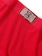 Червоні труси-шорти з логотипом бренду, декорованим стразами | 6729782 | фото 5
