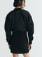 Комбіноване утеплене плаття-бомбер чорного кольору на блискавці | 6729784 | фото 10