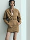 Утеплена сукня-бомбер коричневого кольору на блискавці | 6729791 | фото 6