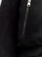 Коротка куртка-бомбер чорного кольору з високим трикотажним коміром | 6729795 | фото 9