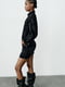 Джинсова міні-сукня чорного кольору на блискавках і гудзиках | 6729799 | фото 3
