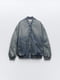 Джинсова куртка-бомбер оверсайз синього кольору на блискавці | 6729801 | фото 6
