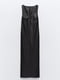 Черное платье-миди из экокожи облегающего прямого силуэта | 6729805 | фото 10