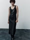 Черное платье-миди из экокожи облегающего прямого силуэта | 6729805 | фото 6