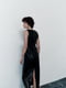 Черное платье-миди из экокожи облегающего прямого силуэта | 6729805 | фото 9
