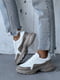 Шкіряні білі кросівки з бежевими вставками на масивній підошві | 6730508 | фото 10
