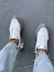 Шкіряні білі кросівки з бежевими вставками на масивній підошві | 6730508 | фото 11