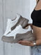 Шкіряні білі кросівки з бежевими вставками на масивній підошві | 6730508 | фото 5
