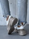 Шкіряні білі кросівки з бежевими вставками на масивній підошві | 6730508 | фото 9