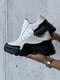 Шкіряні білі кросівки з чорними вставками на масивній підошві | 6730509 | фото 5