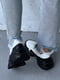 Шкіряні білі кросівки з чорними вставками на масивній підошві | 6730509 | фото 7