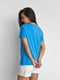 Базова однотонна футболка блакитного кольору | 6730585 | фото 2