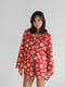 Байкова піжама червоного кольору з малюнком: сорочка та штани | 6730624 | фото 7