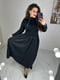 Комбінована сукня вільного крою чорного кольору з блискавкою та двома потайними кишенями | 6730631 | фото 3