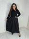 Комбінована сукня вільного крою чорного кольору з блискавкою та двома потайними кишенями | 6730631 | фото 4