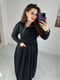 Комбінована сукня вільного крою чорного кольору з блискавкою та двома потайними кишенями | 6730631 | фото 5