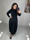 Комбінована сукня вільного крою чорного кольору з блискавкою та двома потайними кишенями | 6730631 | фото 6