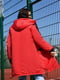 Довга курточка на блискавці з капюшоном червоного кольору  | 6730660 | фото 6