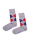 Шкарпетки бавовняні сірі з принтом | 6726362