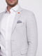 Серый приталенный пиджак с платком-паше | 6726379 | фото 3
