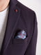 Фактурний синьо-бордовий піджак з хусткою-паше | 6726386 | фото 3