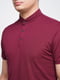 Бордовая футболка-поло с воротничком-стойкой | 6726391 | фото 3