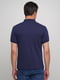 Бавовняна футболка-поло темно-синього кольору  | 6726392 | фото 2