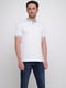 Белая футболка-поло в голубой горошек | 6726401 | фото 2