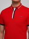 Красная футболка-поло с контрастными вставками и логотипом бренда | 6726434 | фото 3