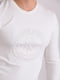 Базовый белый лонгслив с фактурным рисунком | 6726447 | фото 2
