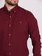 Бордовая хлопковая рубашка на пуговицах | 6726529 | фото 3