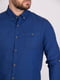 Синяя хлопковая рубашка на пуговицах | 6726530 | фото 2