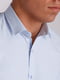 Голубая классическая рубашка на пуговицах | 6726549 | фото 3