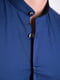 Синя класична сорочка з коміром-стійкою | 6726578 | фото 3