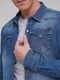 Синя джинсова сорочка з нагрудними кишенями | 6726595 | фото 3