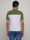Зелено-біла футболка з блискавкою збоку | 6726630 | фото 2