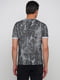 Бавовняна сіра футболка з абстрактним принтом | 6726644 | фото 2