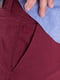 Бордовые шорты с закотом брючин | 6726753 | фото 3