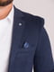 Классический синий пиджак с платком-паше | 6726777 | фото 3